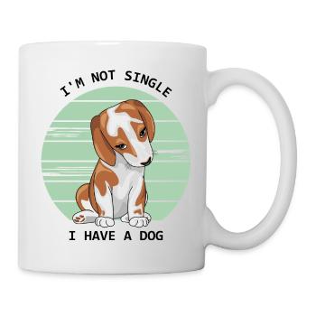 I am not single. I have a beagle - Mug - white - Right