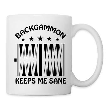 boardgame chess backgammon game night - Tasse - Weiß - Rechts