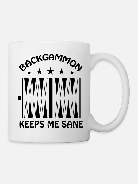 boardgame chess backgammon game night - Tasse - Weiß
