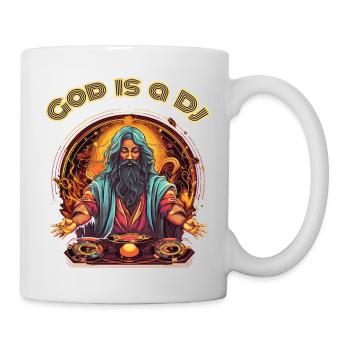 Dieu est un DJ - Mug blanc - blanc - Droite
