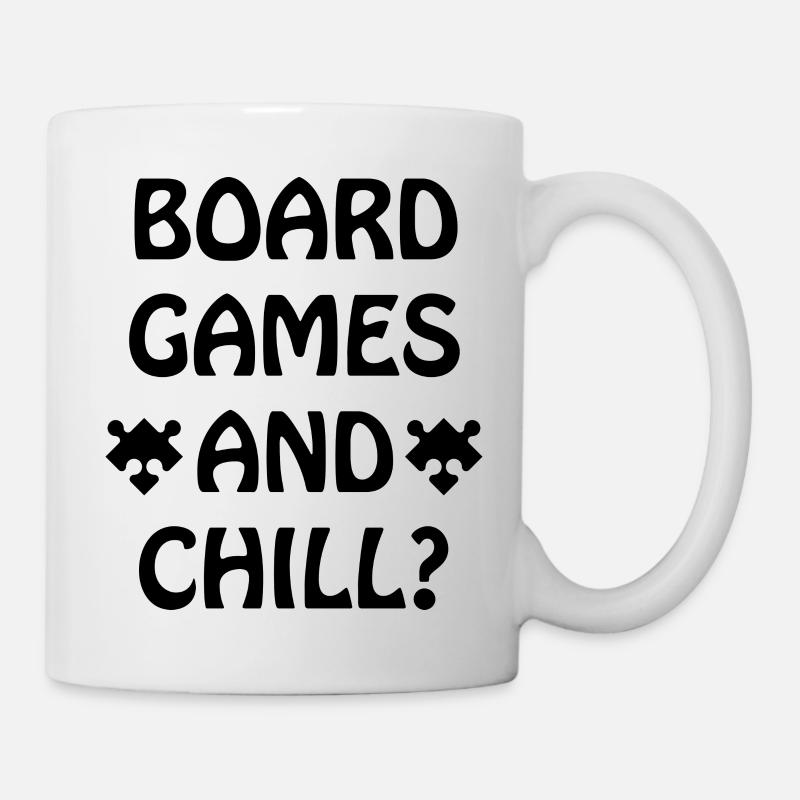 boardgame chess backgammon game night - Tasse - Weiß