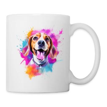 Beagle with sunglasses - Mug - white - Right