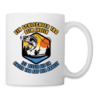 Ein schlechter Tag beim Angeln - Tasse - Weiß - Rechts