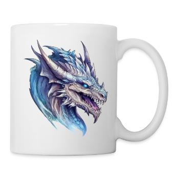 Dessin à l’aquarelle du dragon - Mug blanc - blanc - Droite