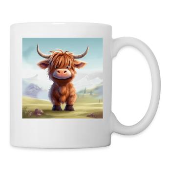CUTE HIGHLAND COW design - Mug - white - Right