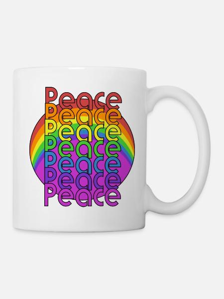Vintage Peace - Tasse - Weiß