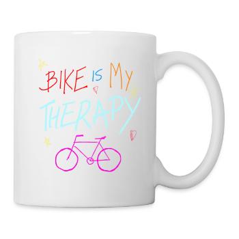Fahrrad ist meine Therapie - Tasse - Weiß - Rechts