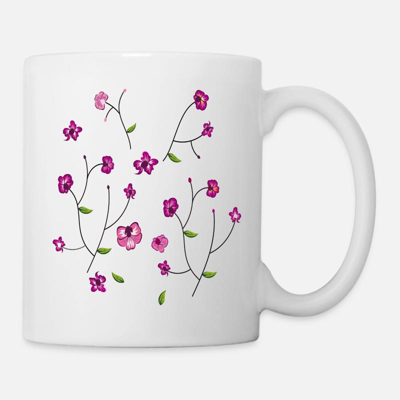Blumenwiese - Tasse - Weiß