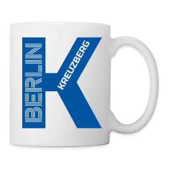 K wie Kreuzberg blau - Tasse - Weiß - Rechts