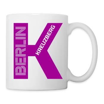 K wie Kreuzberg pink - Tasse - Weiß - Rechts