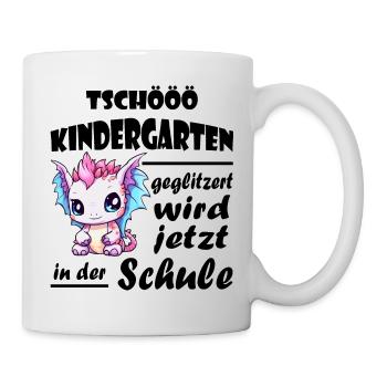 Einschulung Schulkind Drache - Tasse - Weiß - Rechts