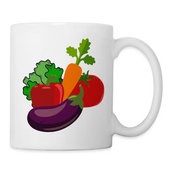 Gesunde Ernährung - Tasse - Weiß - Rechts