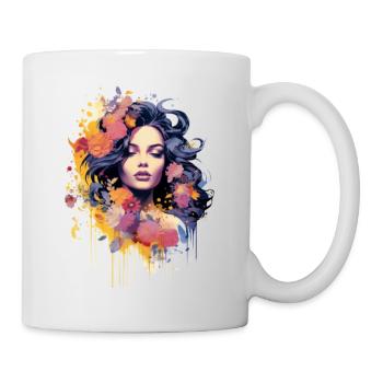 Illustration Femme - Mug blanc - blanc - Droite