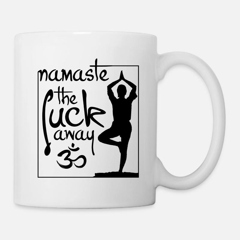 Namaste le f** loin - Mug blanc - blanc