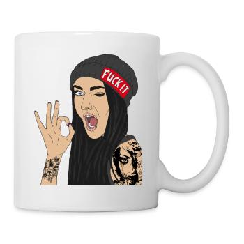 F*ck it - Tasse - Weiß - Rechts