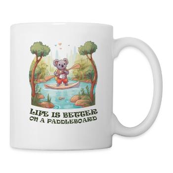 Das Leben ist besser auf einem Paddleboard - Tasse - Weiß - Rechts