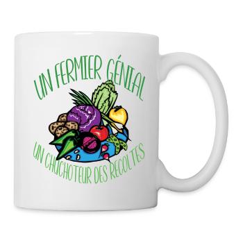 Un fermier génial un chuchoteur des cultures - Mug blanc - blanc - Droite