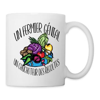 Un fermier génial un chuchoteur des cultures - Mug blanc - blanc - Droite