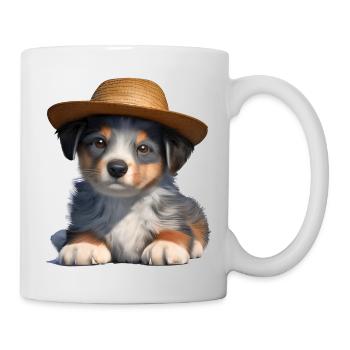 Chiot Berger Australien Propriétaire Chien - Mug blanc - blanc - Droite