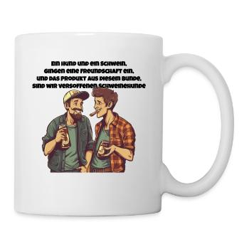 Lustiger Spruch für Ein Geck zwischen kollegen - Tasse - Weiß - Rechts
