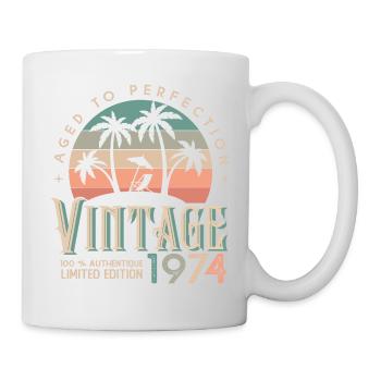 1974 Anniversaire Cadeau Né 1974 - Mug blanc - blanc - Droite