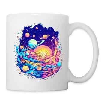 Il y a beaucoup de planètes dans l’espace et dans l’univers - Mug blanc - blanc - Droite