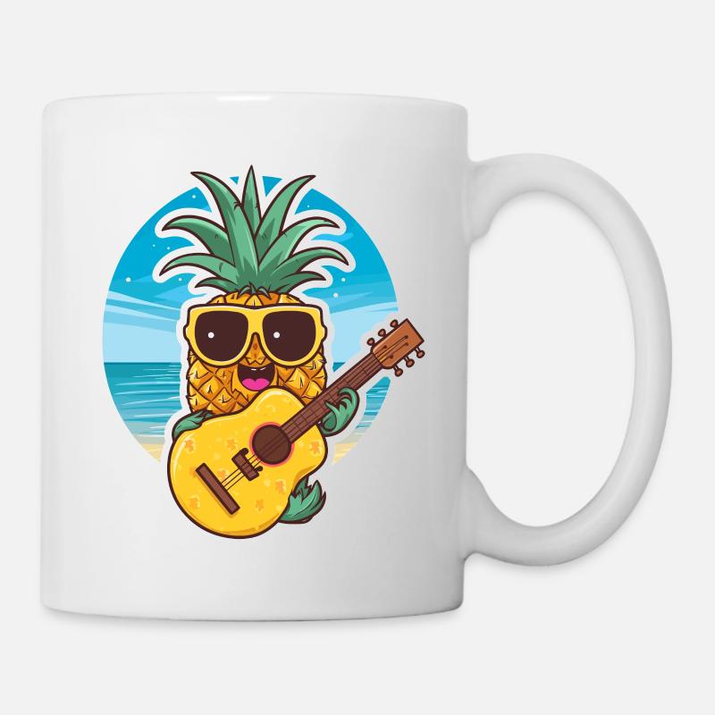 Ukulele Pineapple - Tasse - Weiß