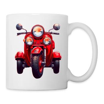 Motorroller sind Zeugen einer vergangenen Zeit - Tasse - Weiß - Rechts