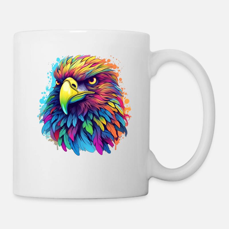 Aigle de profil - Mug blanc - blanc
