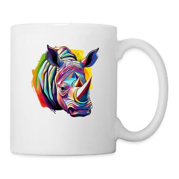 rhinoceros colored - Mug blanc - blanc - Droite