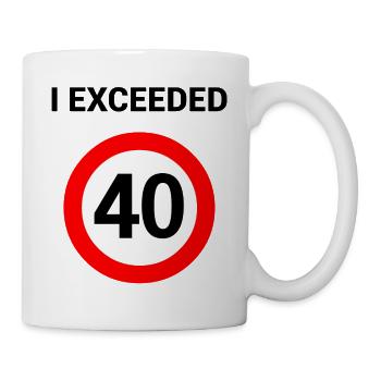 40 anniversaire J’ai dépassé 40 cadeau drôle - Mug blanc - blanc - Droite