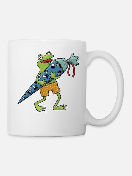 Frosch Schultüte - Tasse - Weiß