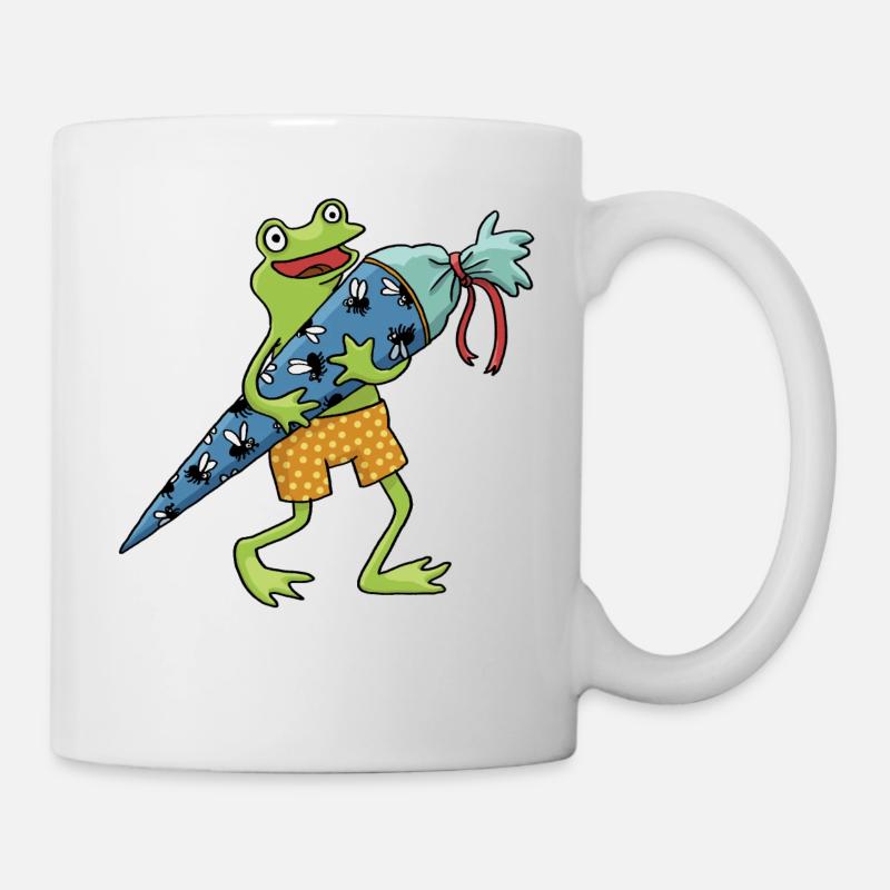 Frosch Schultüte - Tasse - Weiß