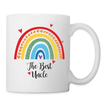 Le meilleur cadeau arc-en-ciel pour oncle - Mug blanc - blanc - Droite