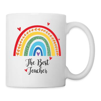 Meilleur professeur Le meilleur professeur Arc-en-ciel - Mug blanc - blanc - Droite