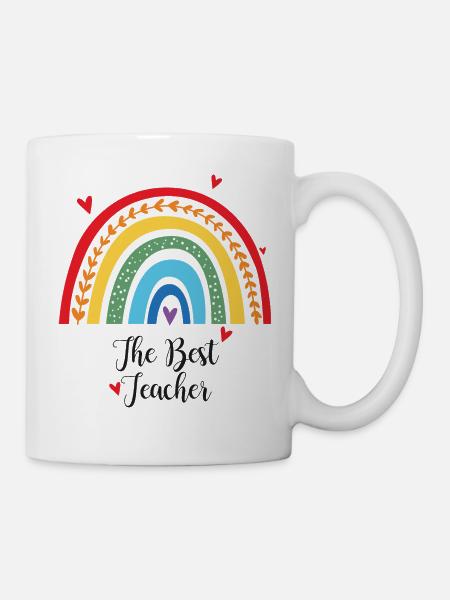 Best Teacher The Best Teacher Rainbow - Mug - white