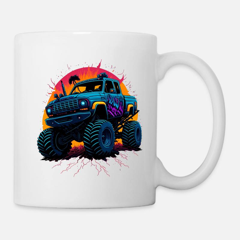 Monstertruck - Tasse - Weiß