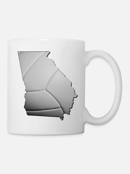 Georgia (USA) | echter Volleyball | Landkarte - Tasse - Weiß
