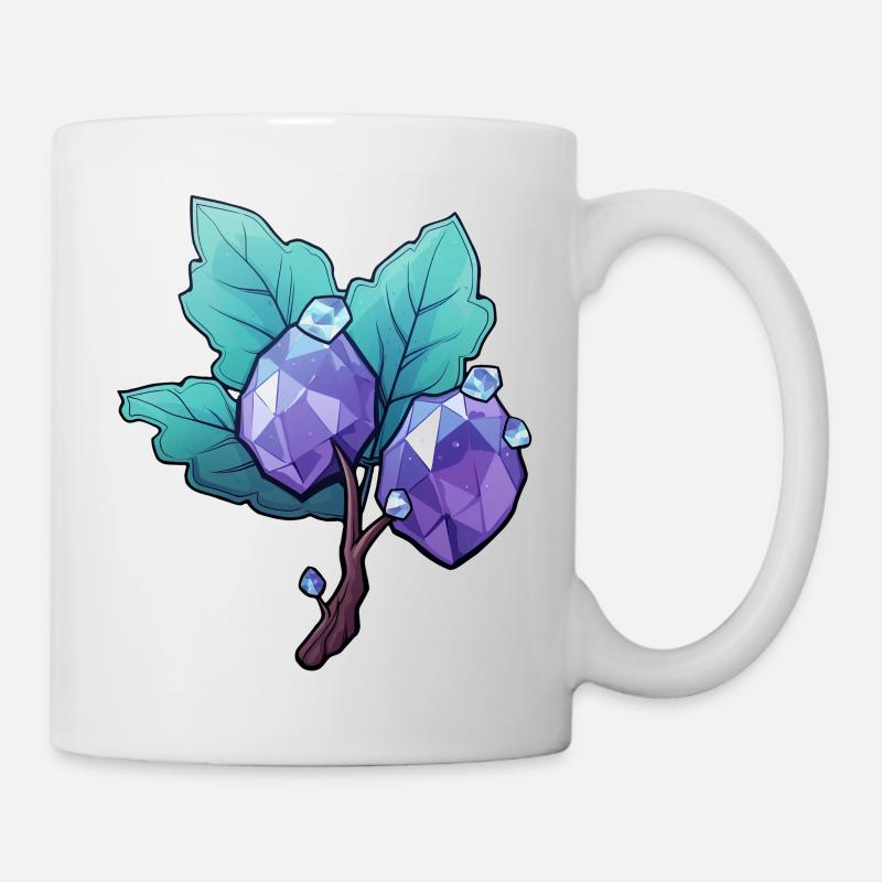 Branch with gemstones - Mug - white