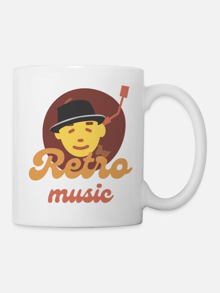 Retro-Musik - Tasse - Weiß
