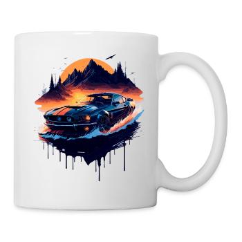 Klassischer Sportwagen - Tasse - Weiß - Rechts