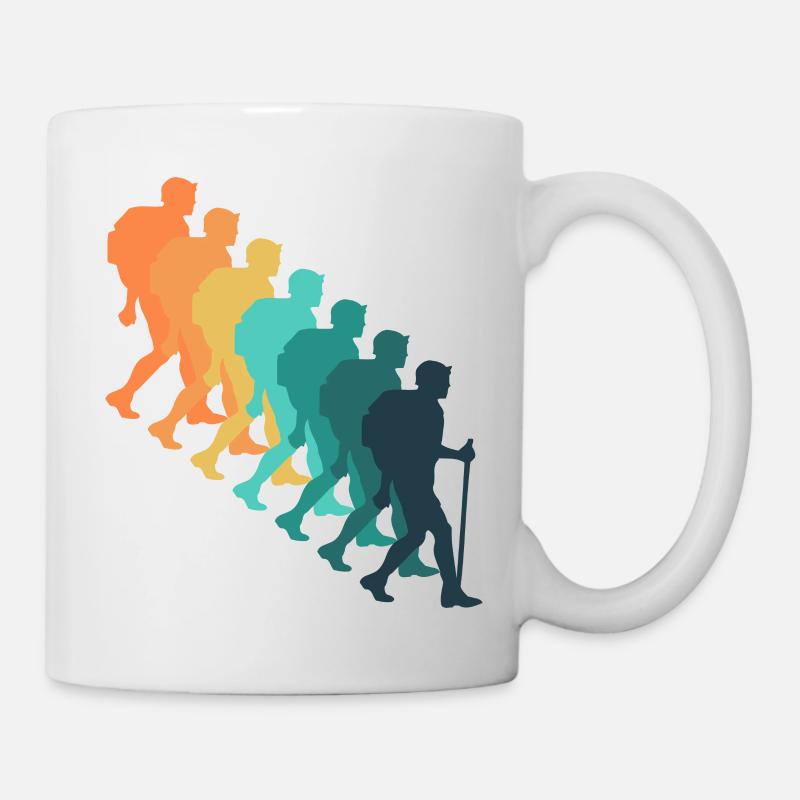 Retro-Wandern - Tasse - Weiß