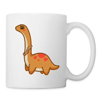 hugadino tanned dino, cute dinosaur - Mug - white - Right