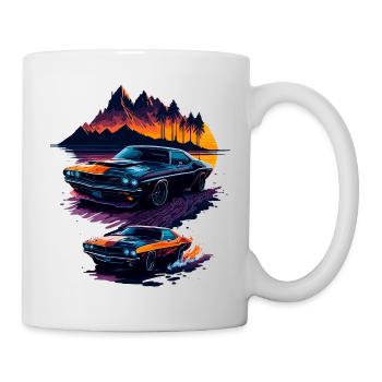 Klassischer Sportwagen - Tasse - Weiß - Rechts