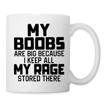 Meine Brüste sind groß, weil - Tasse - Weiß - Rechts