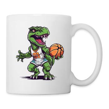Basketball Dinosaure T-Rex Player Sports Cartoon - Mug blanc - blanc - Droite