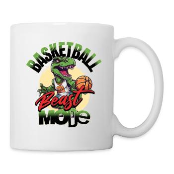 Basketball Dinosaure T-Rex Animal Player Cartoon - Mug blanc - blanc - Droite
