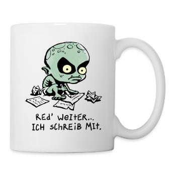 Ich schreib mit... - Tasse - Weiß - Rechts