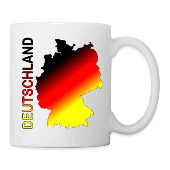 Deutschland Karte Schrift - Tasse - Weiß - Rechts