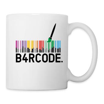 B4RCODE. Peint en noir - Mug blanc - blanc - Droite